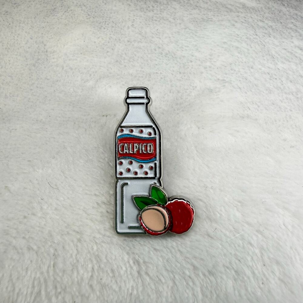 Calpico Lychee Drink Enamel Pin 1"